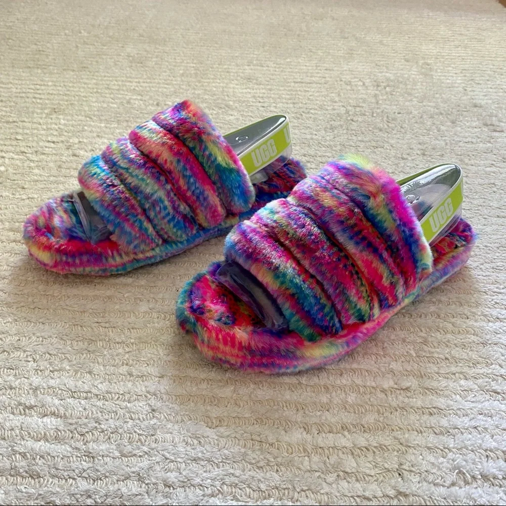 NWT Ugg Fluff Yeah Pixelate slippers